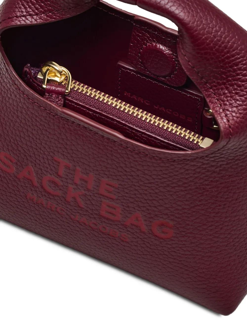 MARC JACOBS Mini Crossbody Sack Handbag in Full-Grain Leather