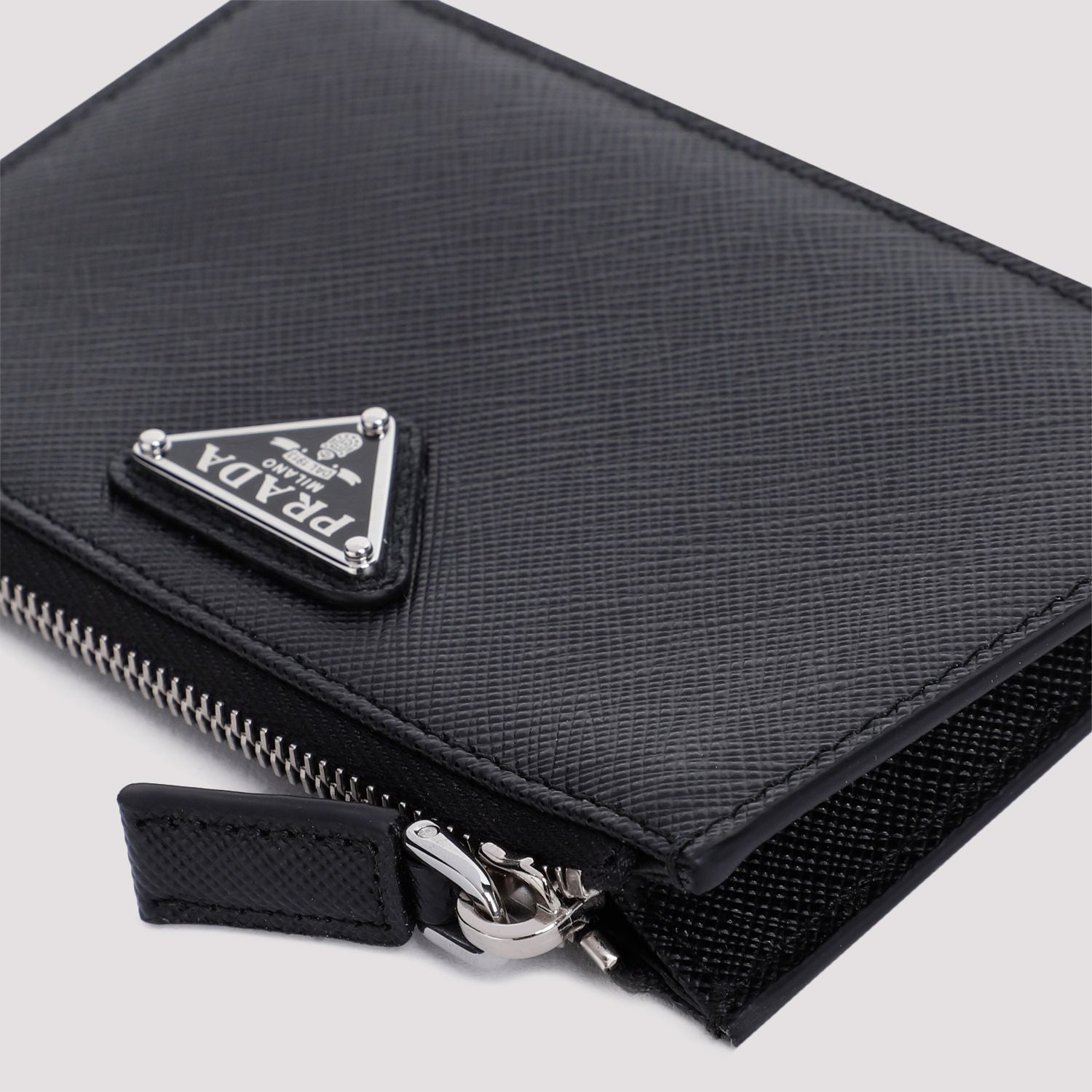 PRADA Men's Mini Leather Card Holder