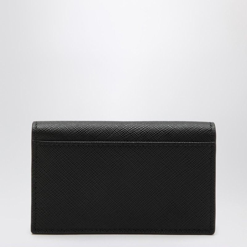 PRADA Mini Flap Cardholder in Saffiano Leather