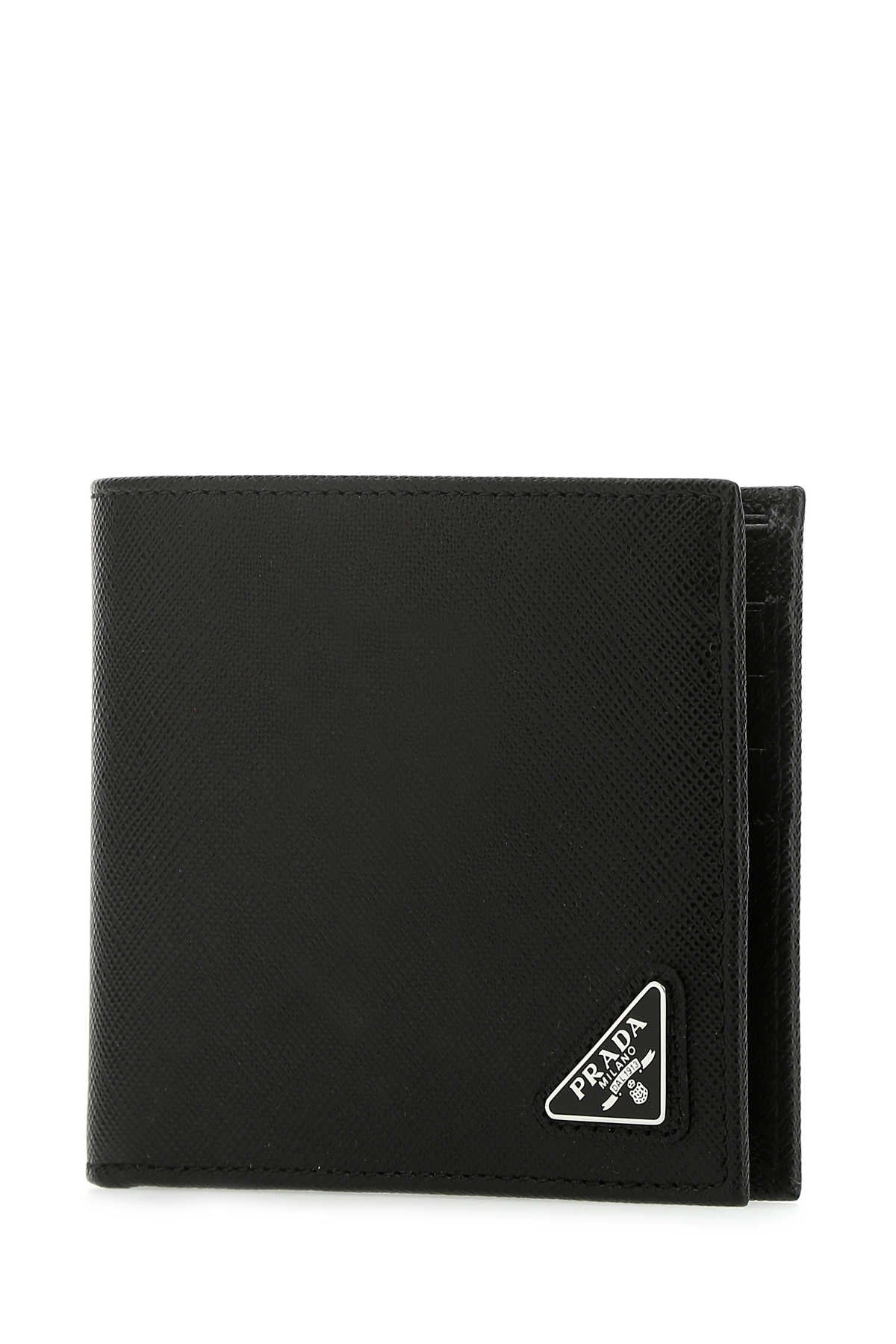 PRADA Mini Saffiano Logo Wallet