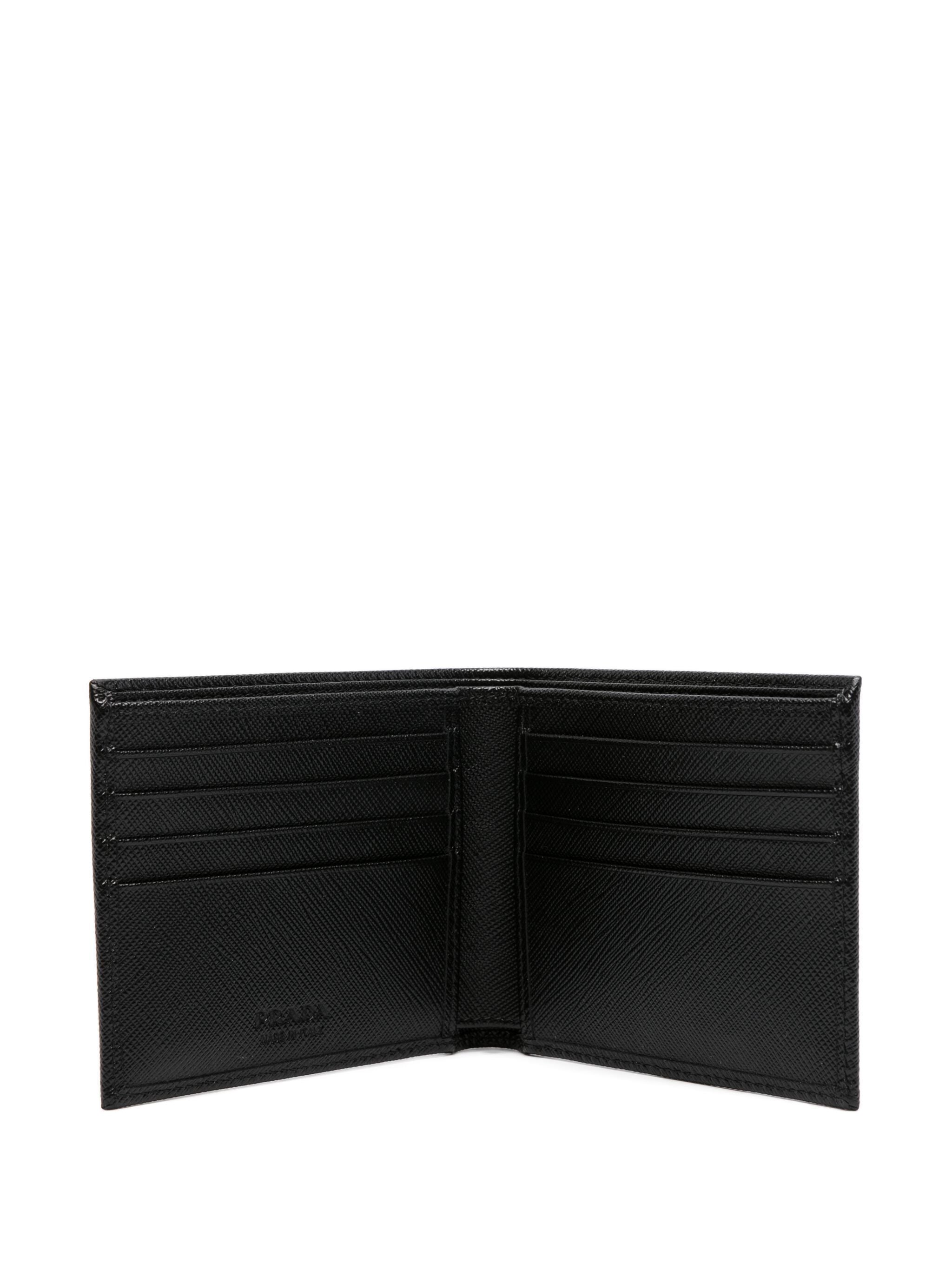 PRADA Mini Leather Flap-Over Wallet