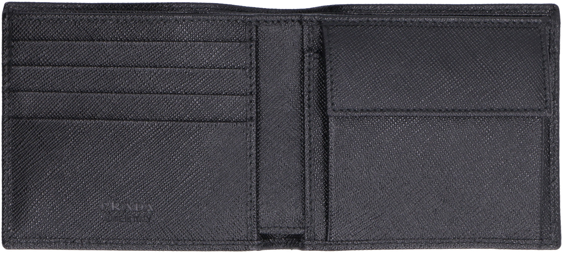 PRADA Men's Mini Leather Wallet with Card Slots