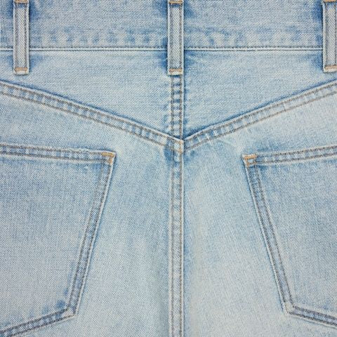 CELINE 5-Pocket Straight-Leg Jeans with Frayed Hem for Men