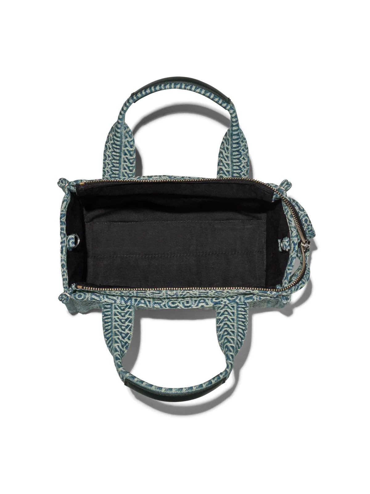 MARC JACOBS Monogram Denim Mini Tote Handbag - Small Size