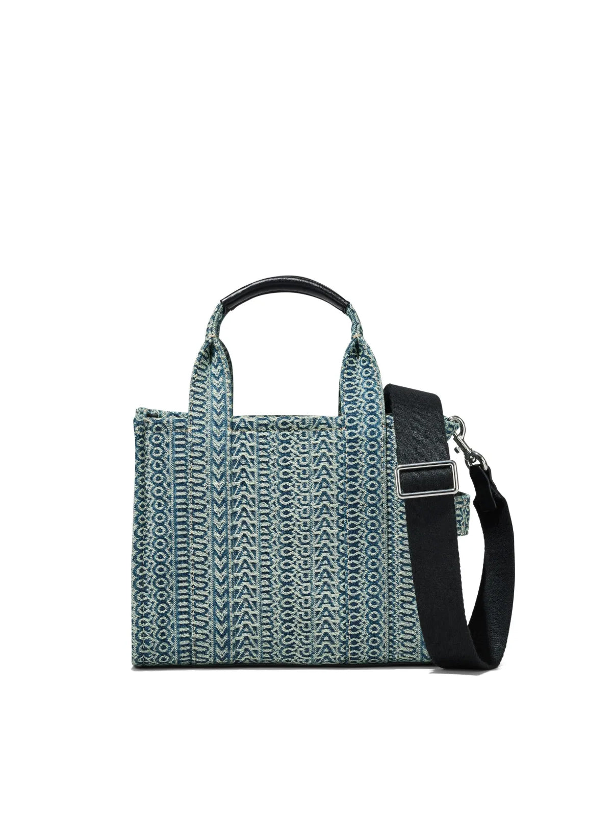 MARC JACOBS Monogram Denim Mini Tote Handbag - Small Size
