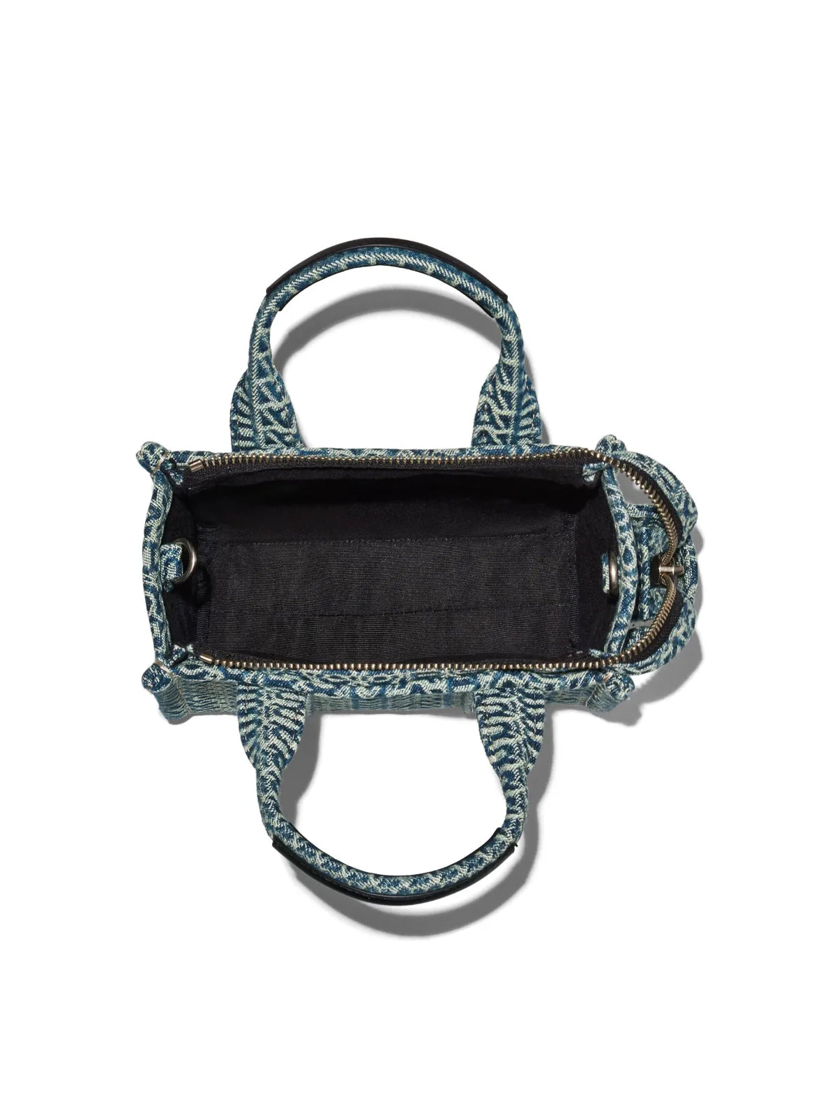 MARC JACOBS Monogram Denim Mini Tote Handbag - 18x15x10 cm