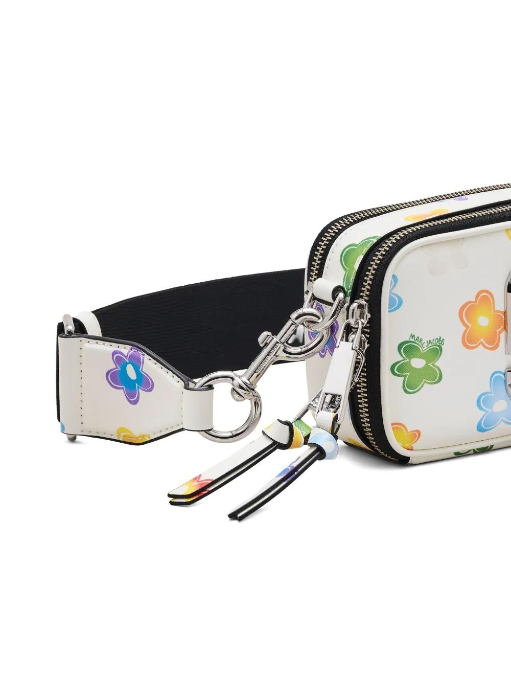 MARC JACOBS Mini Snapshot Daisy Print Leather Handbag