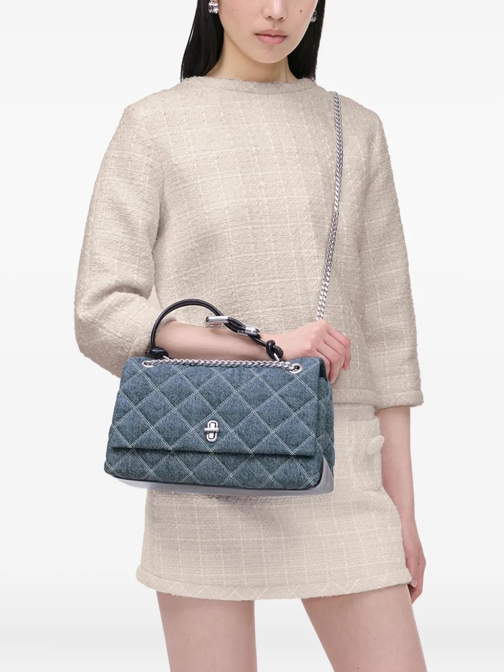 MARC JACOBS Quilted Denim Shoulder Handbag