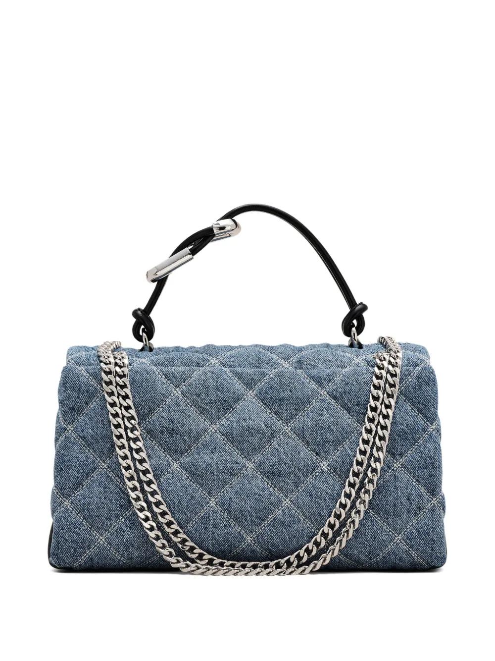 MARC JACOBS Quilted Denim Shoulder Handbag