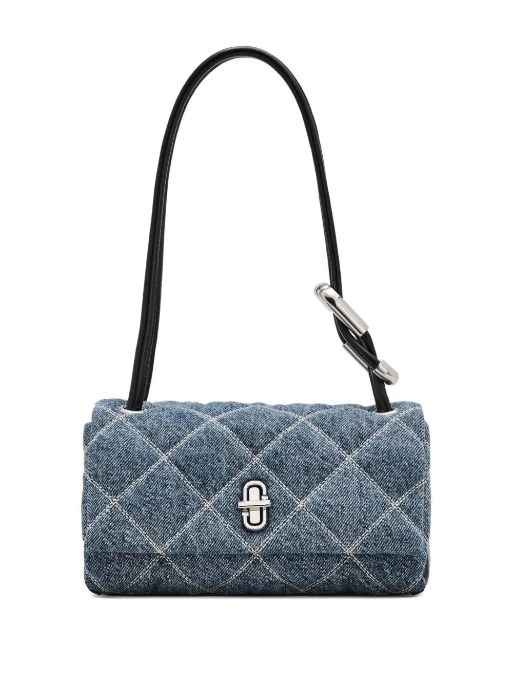 MARC JACOBS Mini Quilted Denim Dual Shoulder Handbag