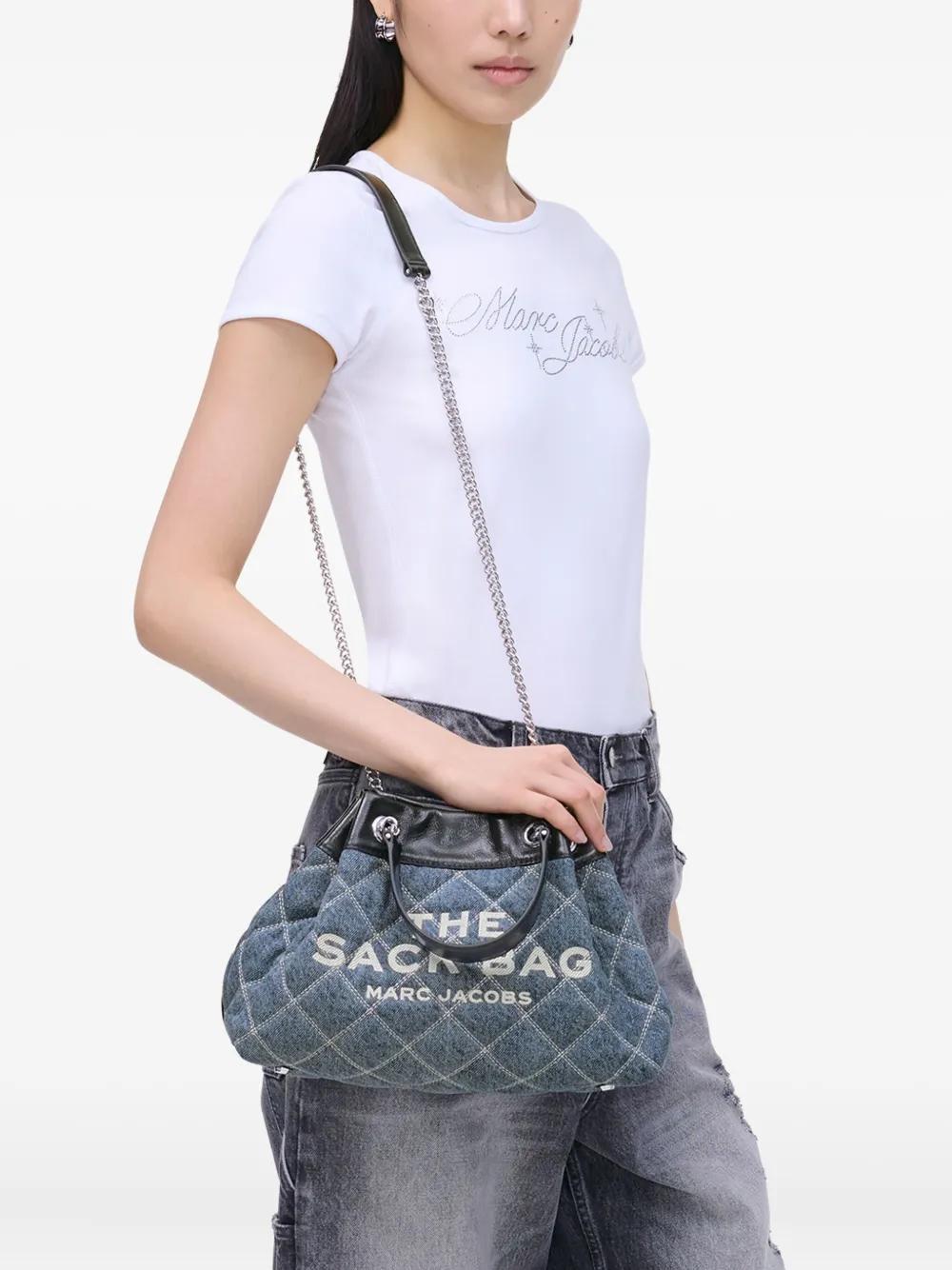 MARC JACOBS Quilted Denim Chain Sack Handbag