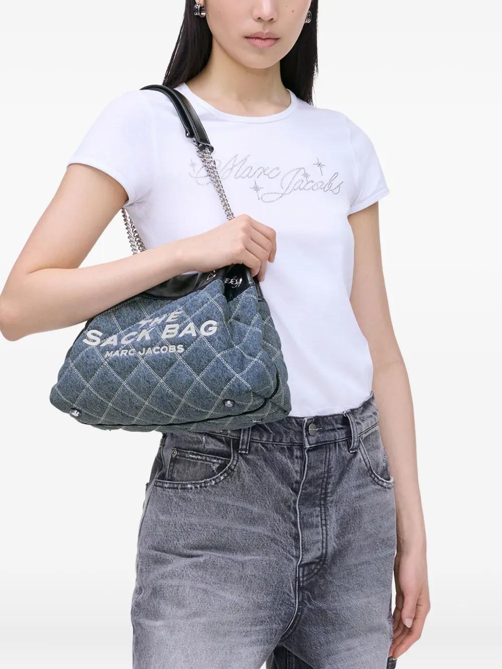 MARC JACOBS Quilted Denim Chain Sack Handbag