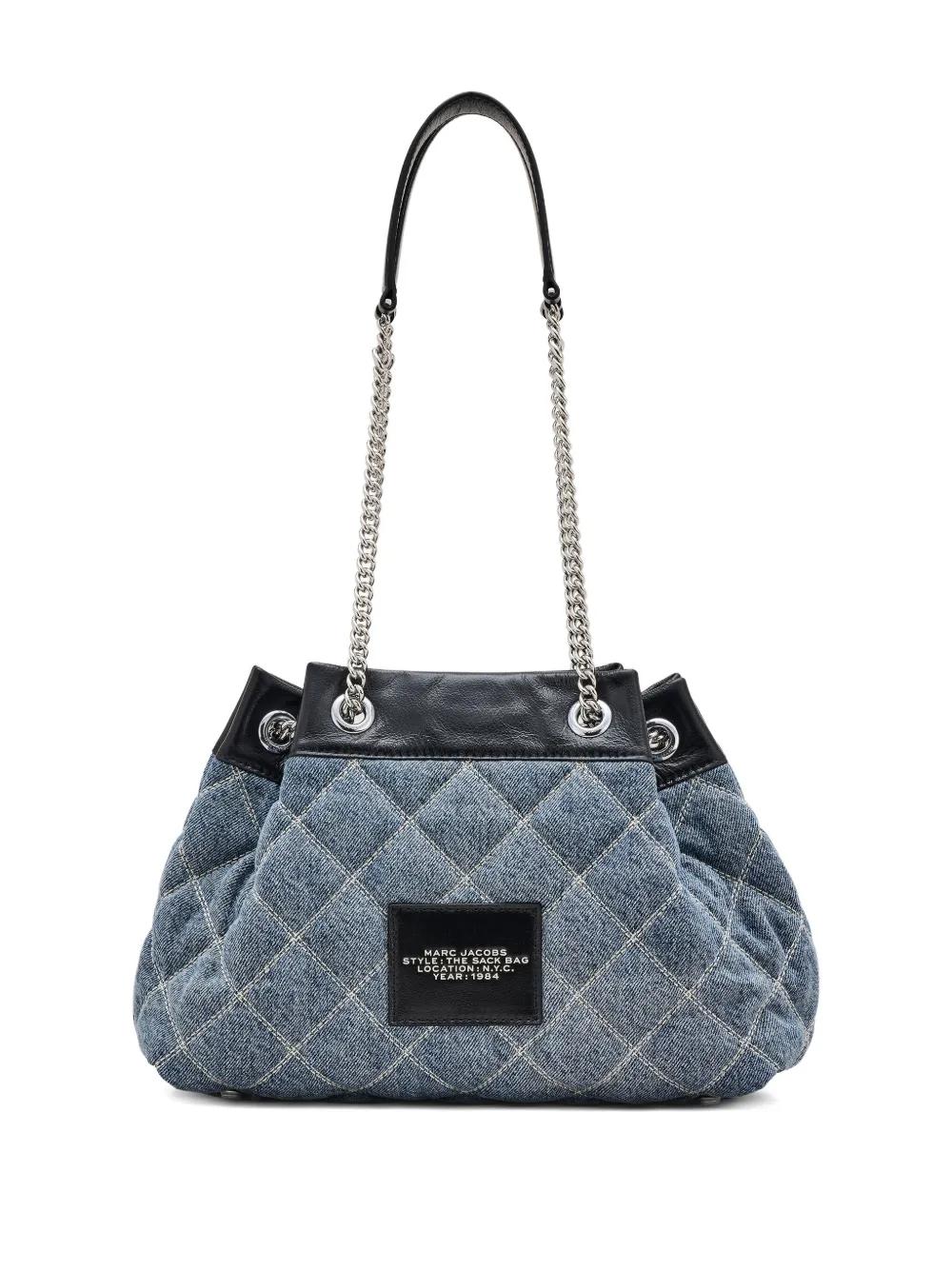 MARC JACOBS Quilted Denim Chain Sack Handbag