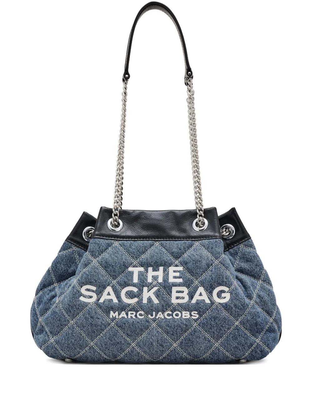 MARC JACOBS Quilted Denim Chain Sack Handbag
