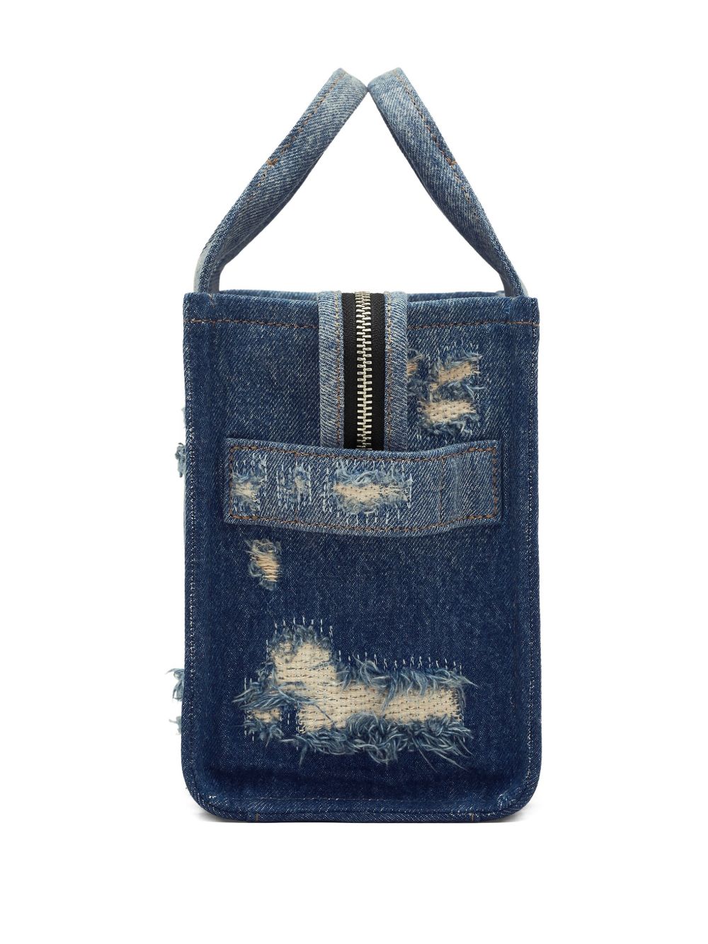 MARC JACOBS Compact Rip and Repair Denim Mini Tote Handbag
