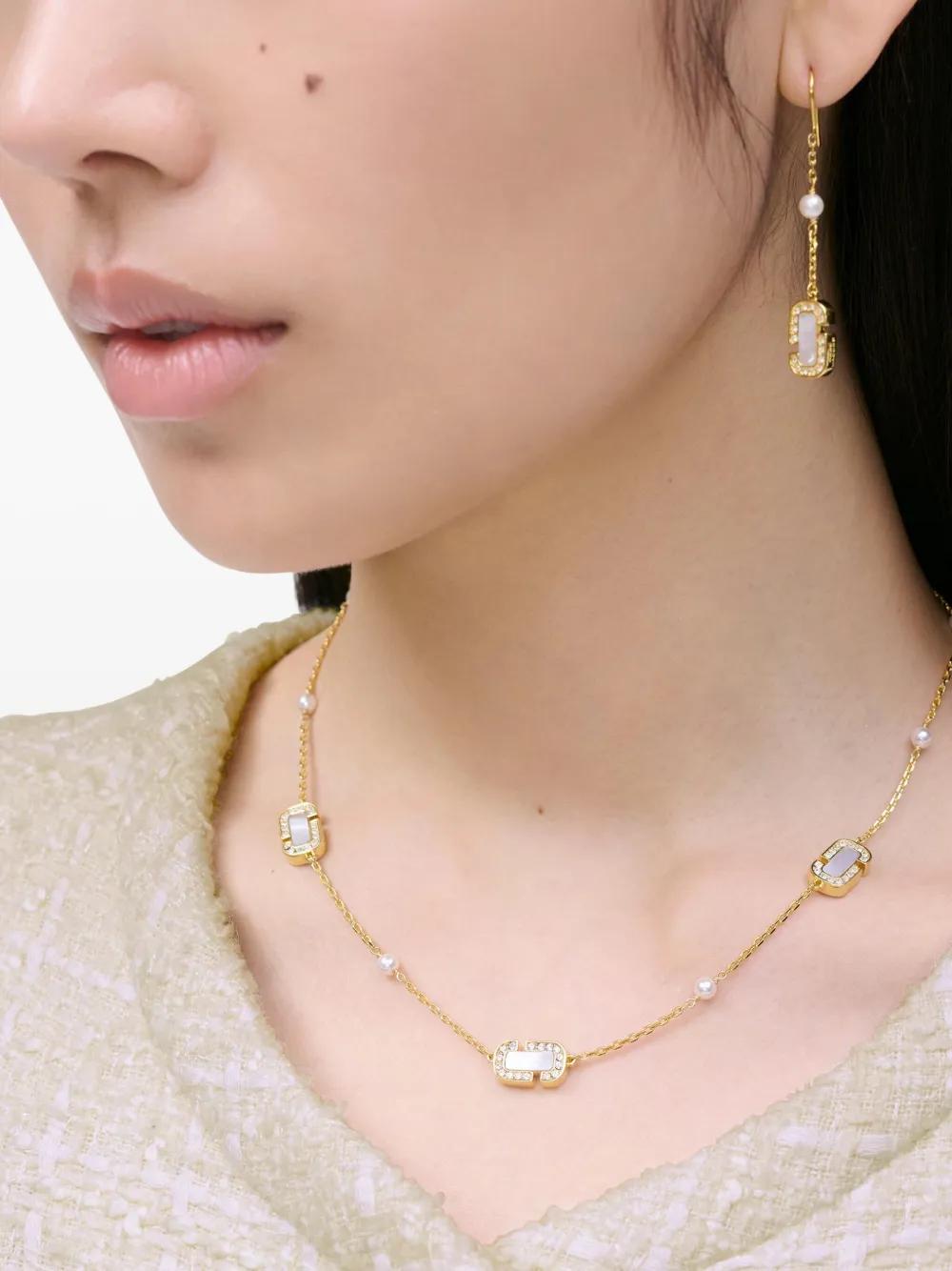 MARC JACOBS Chain Necklace with Mother of Pearl Accents