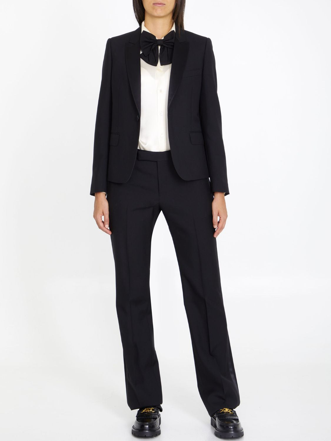 CELINE Dylan Mohair and Silk Tuxedo Pants