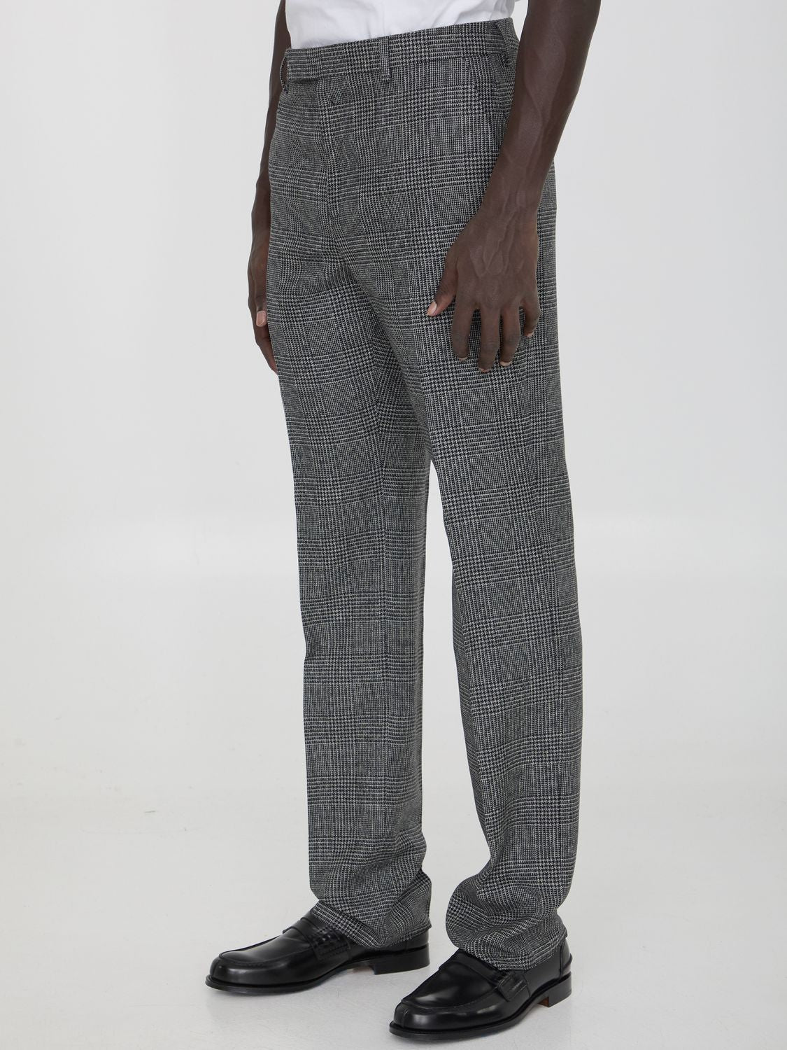 CELINE Prince-of-Wales Checkered Design Trousers