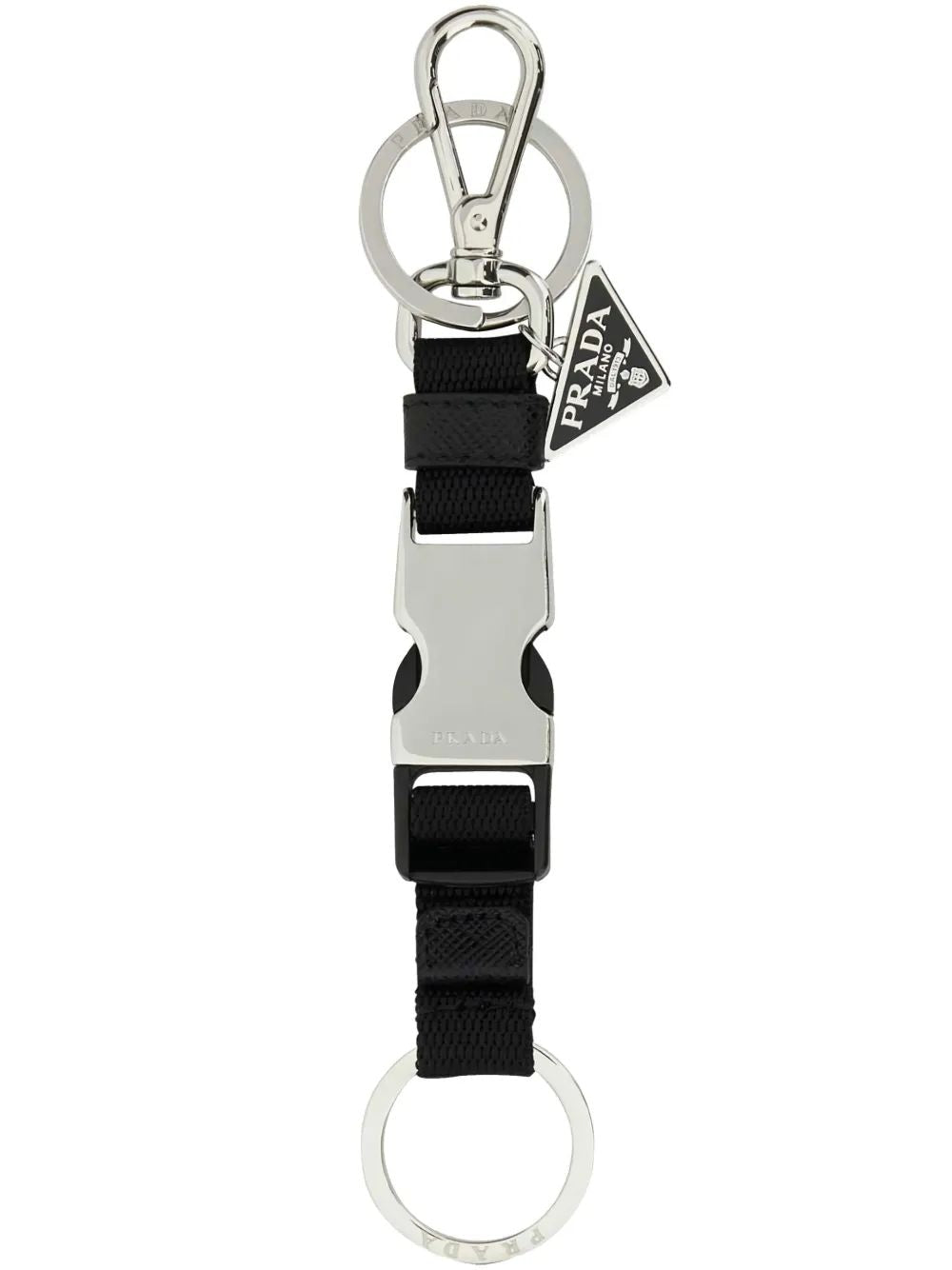 PRADA Fabric Keyring for Men - Elegant Accessory