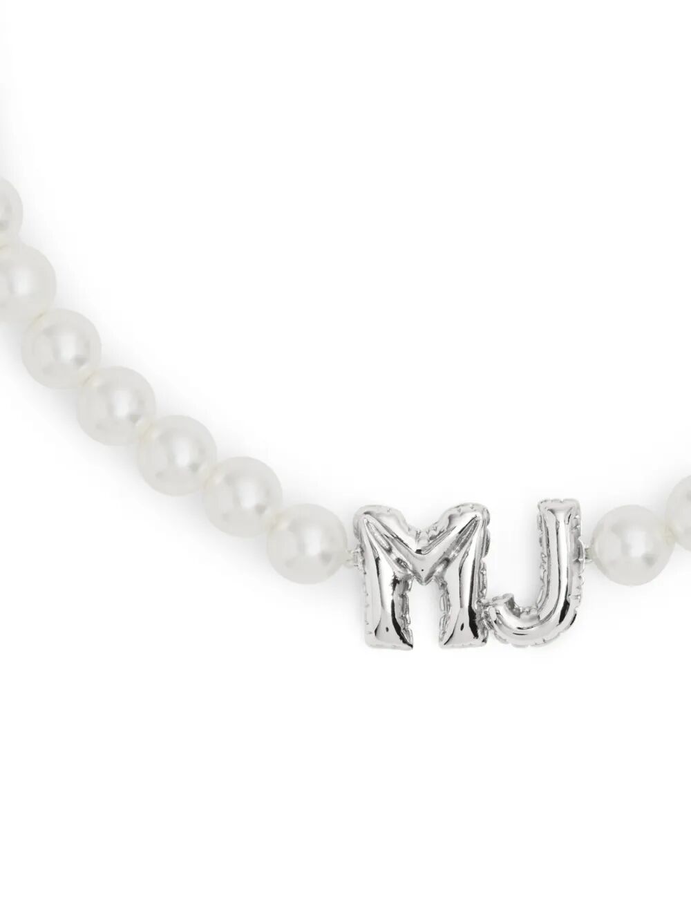 MARC JACOBS Logo Lettering Pearl Necklace