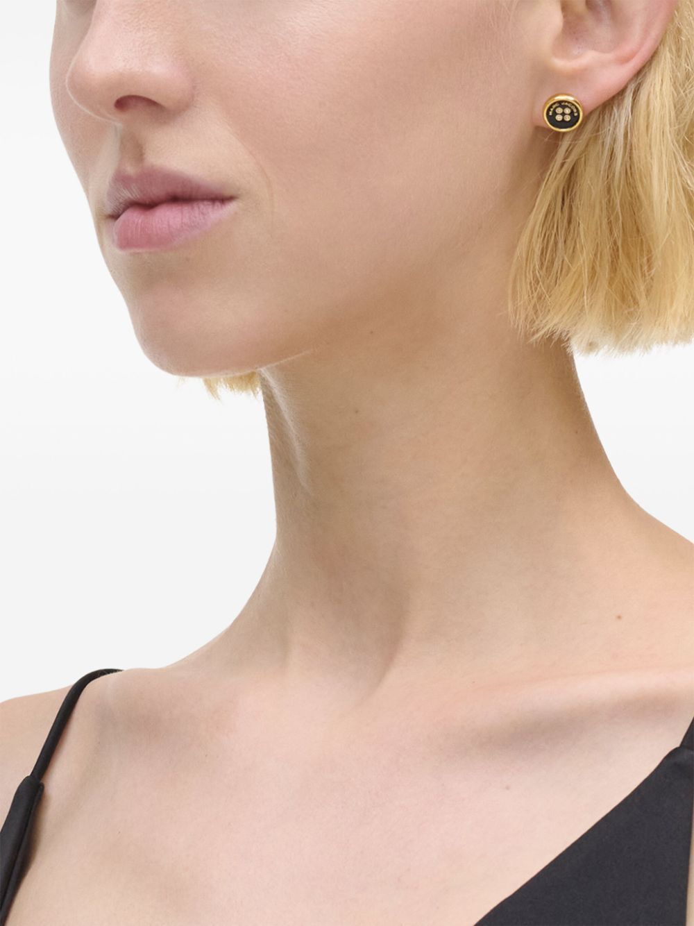 MARC JACOBS The Button Stud Earrings - Elegant Mini Design