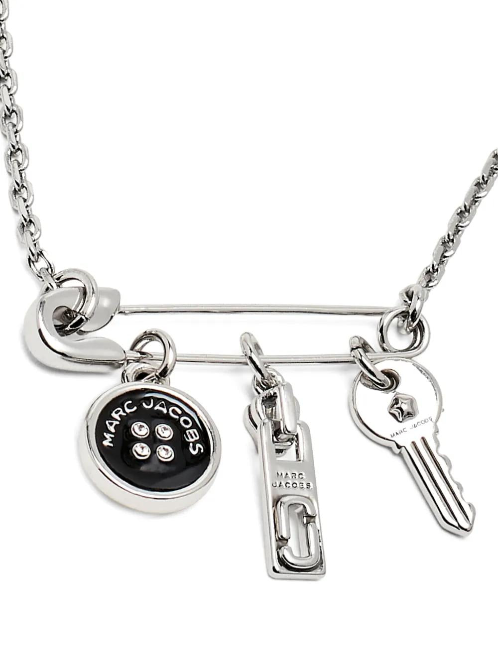 MARC JACOBS Button-Charm Necklace with Anchor Chain Detail