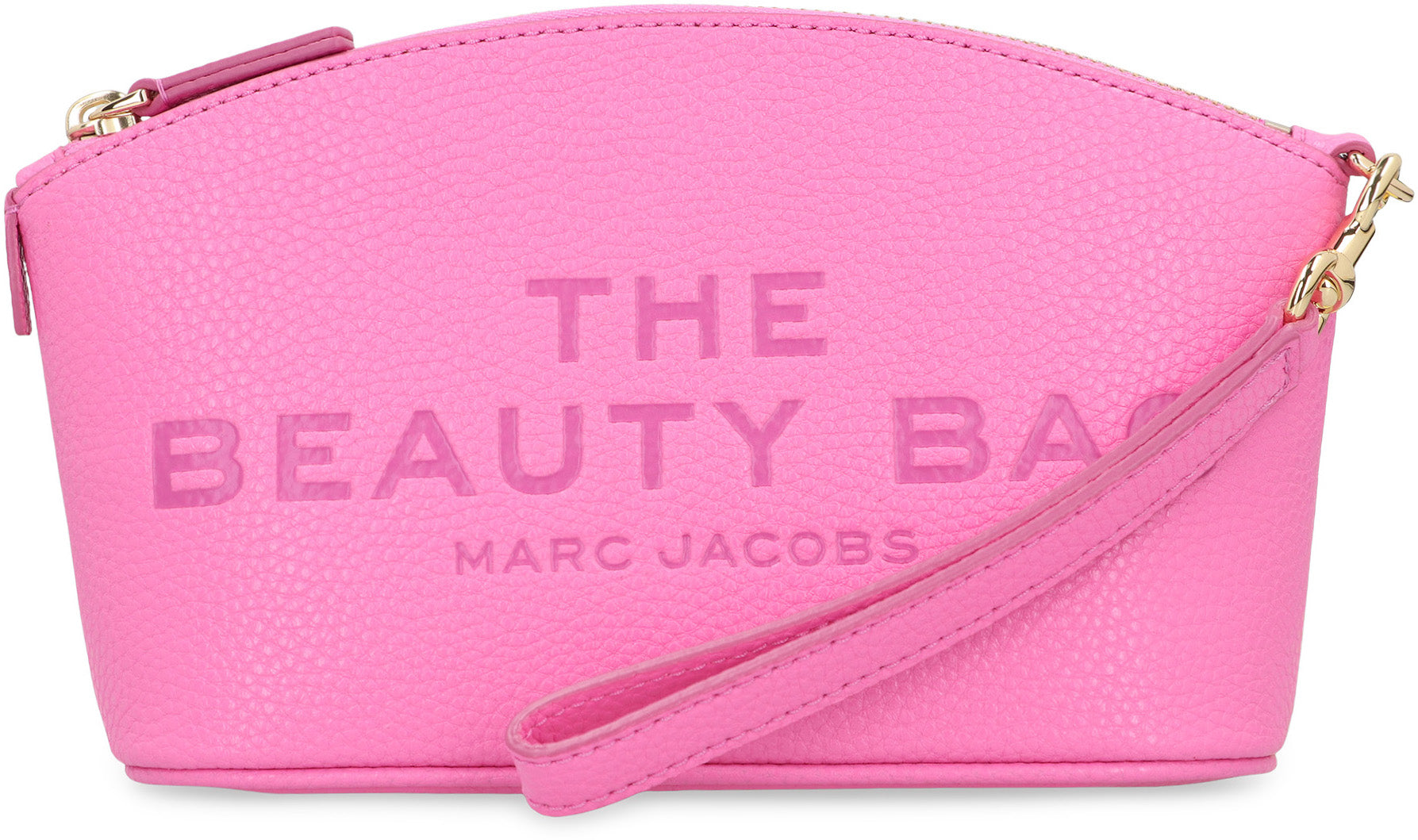 MARC JACOBS Grainy Leather Handbag with Top Zippered Closure - 24 cm