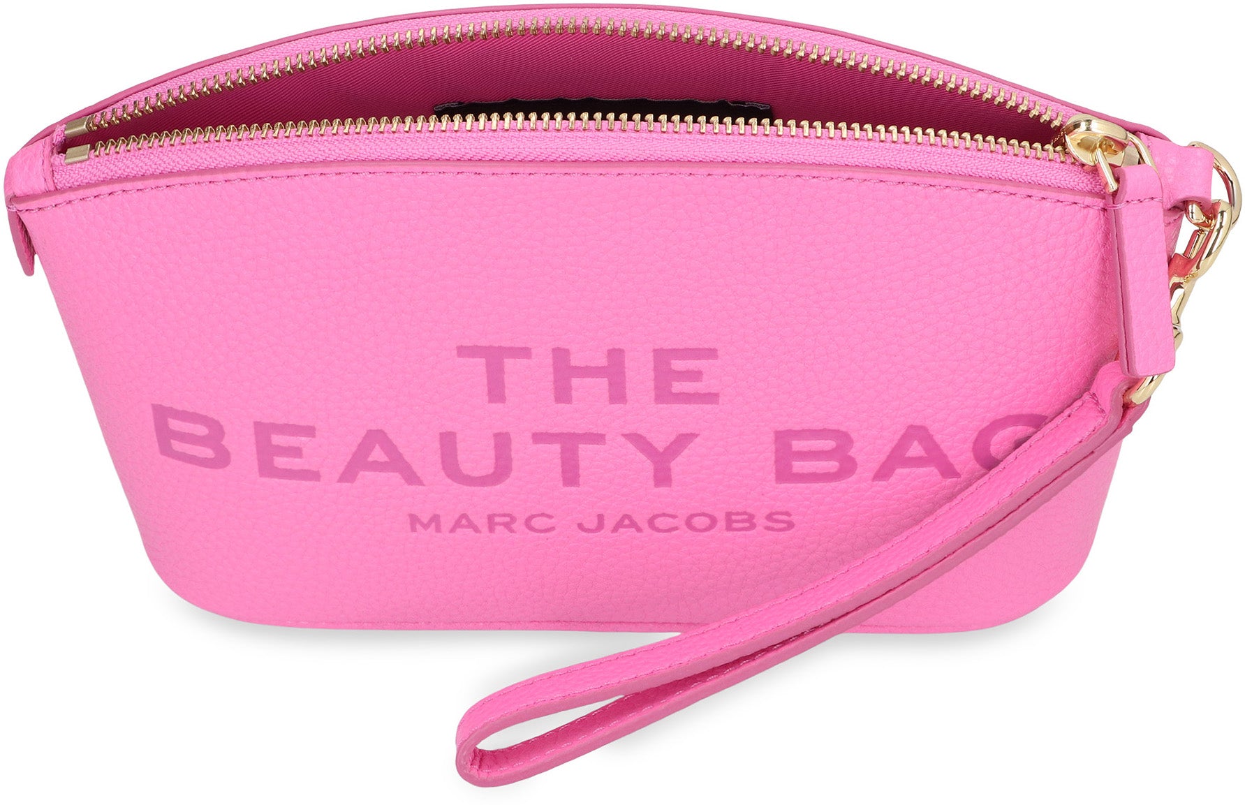MARC JACOBS Grainy Leather Handbag with Top Zippered Closure - 24 cm