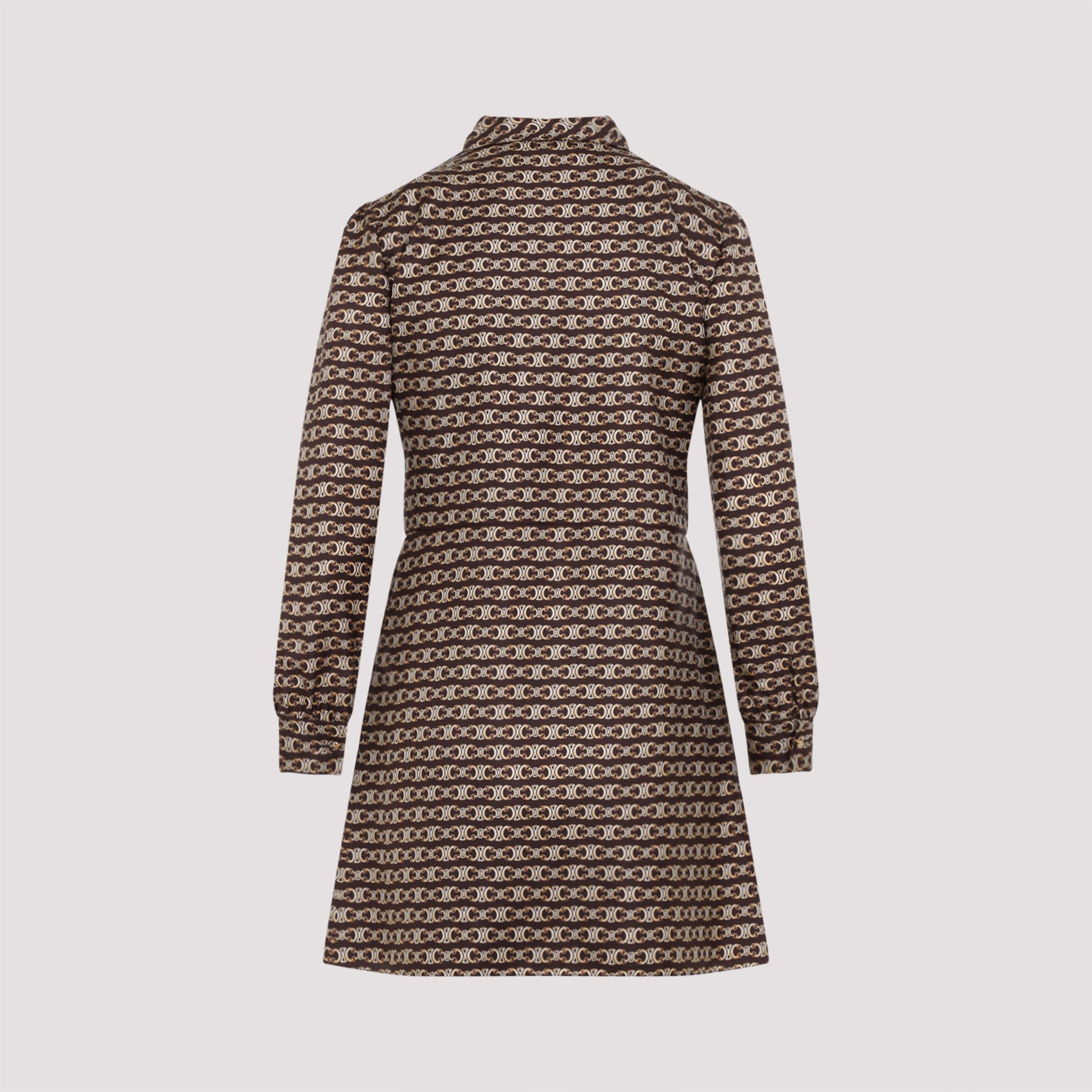 CELINE Mini Silk Robe with Lavalliere Detail