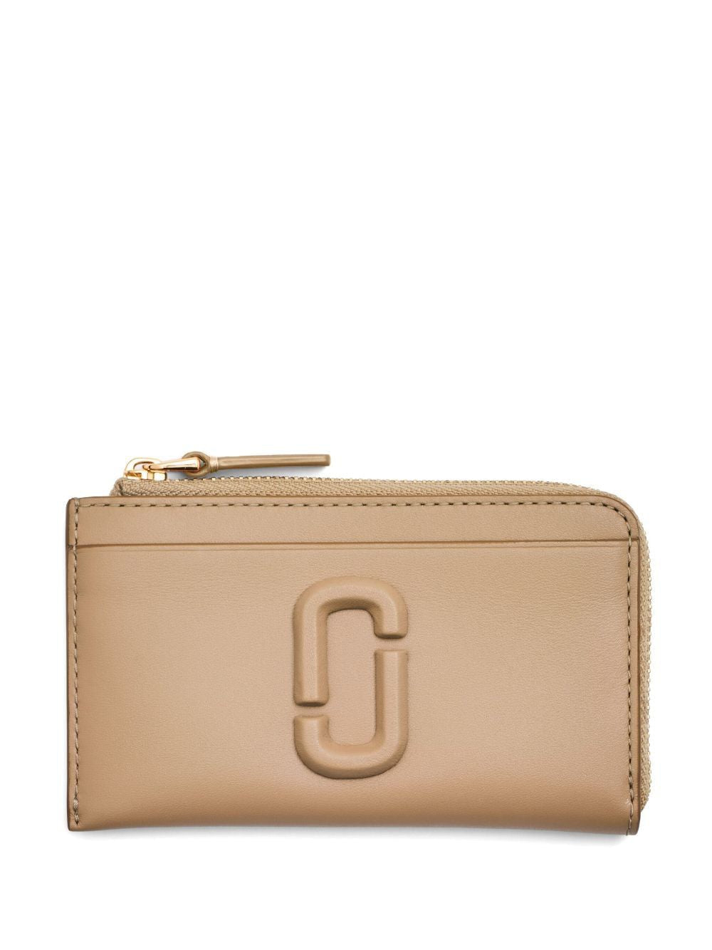 MARC JACOBS Mini Leather Card Holder with Top Zip