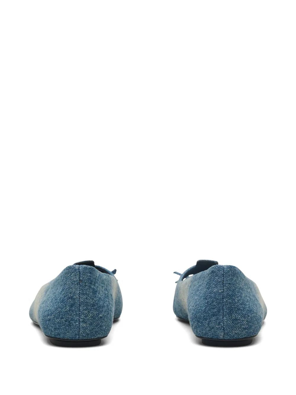 MARC JACOBS The Kat Denim Ballerina with Bow Detail