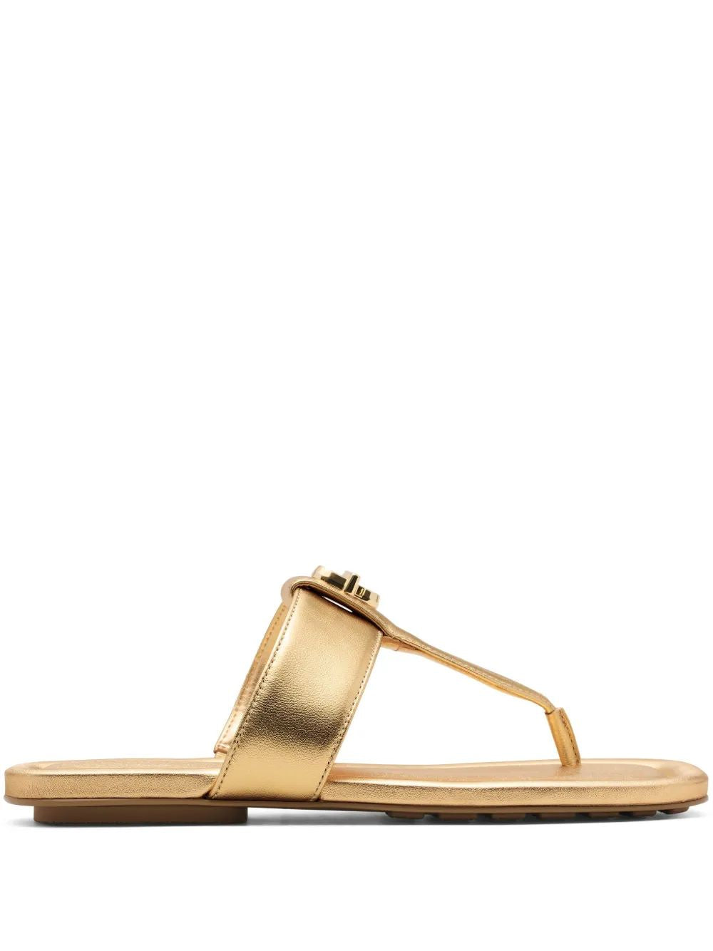 MARC JACOBS The Dual Gold Sandal with Iconic Logo