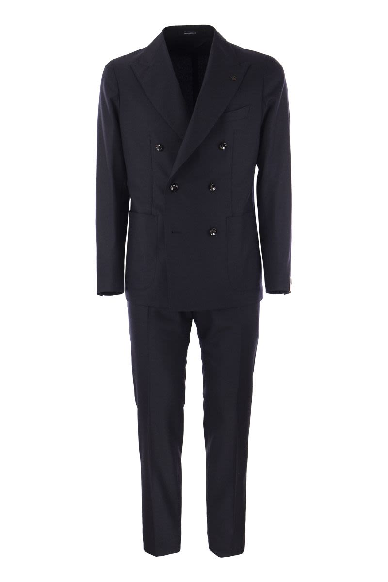 TAGLIATORE Double-Breasted Men's Suit in Wool and Cashmere