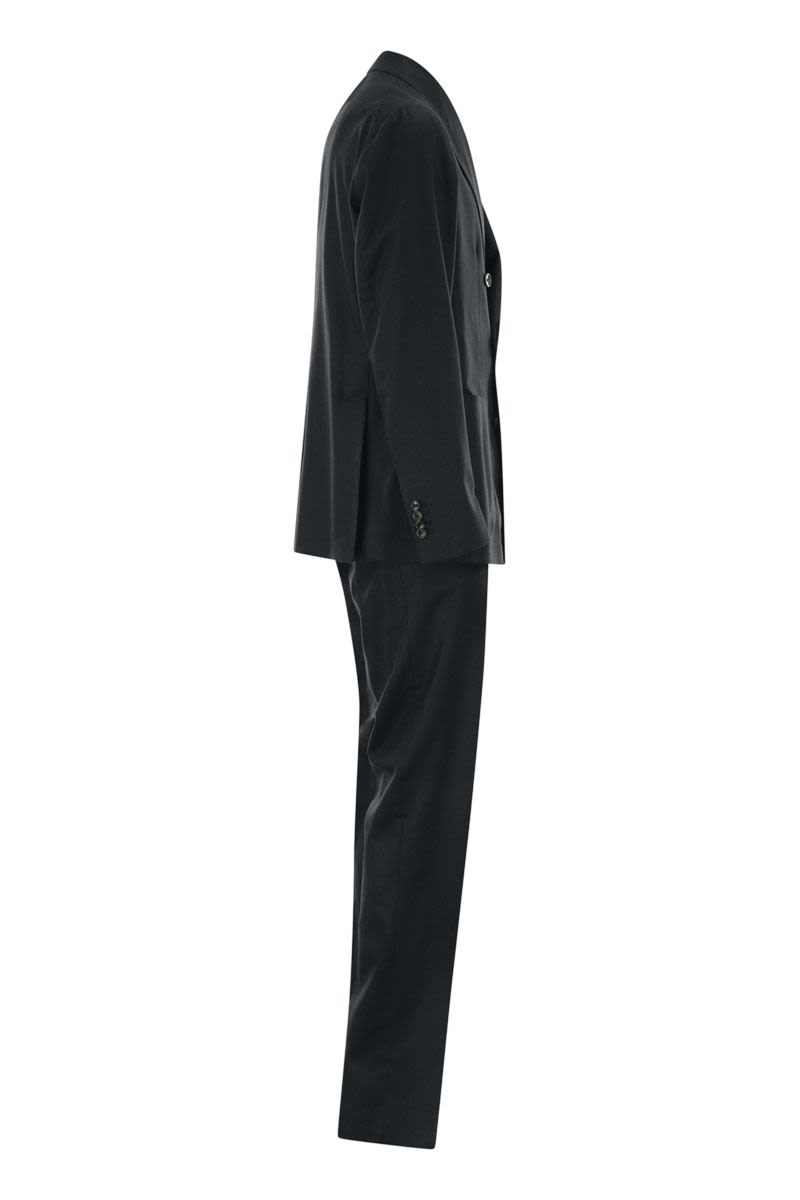 TAGLIATORE Double-Breasted Wool and Cashmere Suit for Men