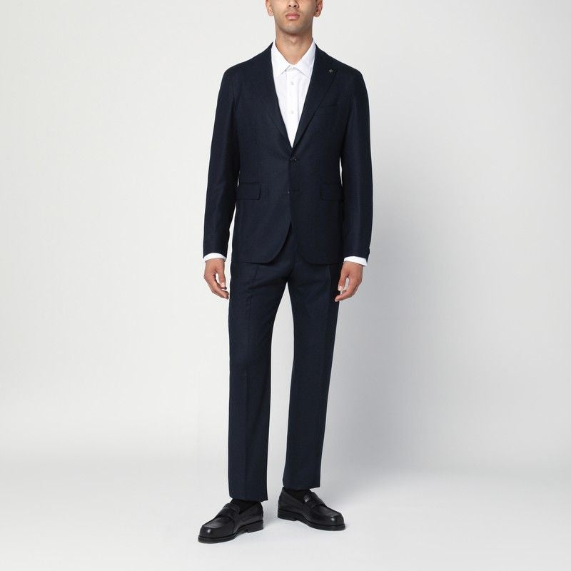 TAGLIATORE Single-Breasted Wool and Cashmere Suit