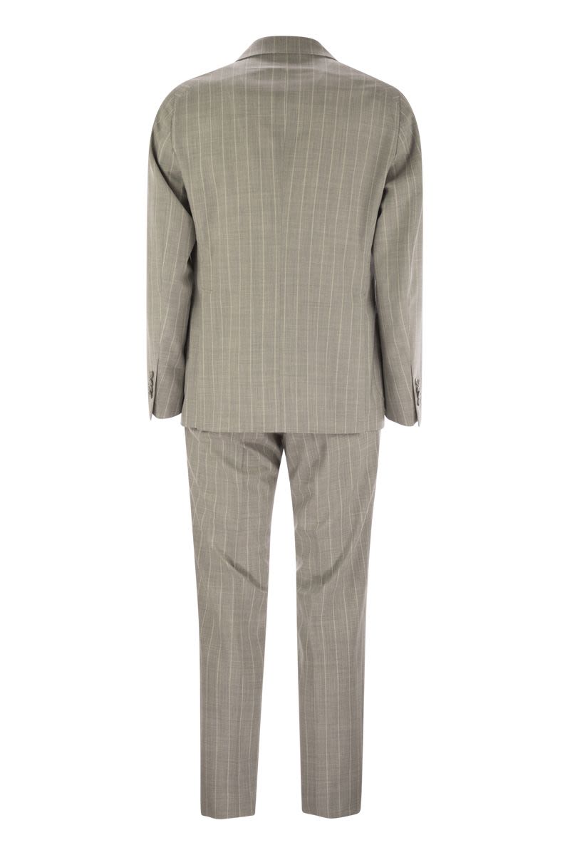 TAGLIATORE Pinstripe Suit in Wool and Silk - Slim Fit for Men