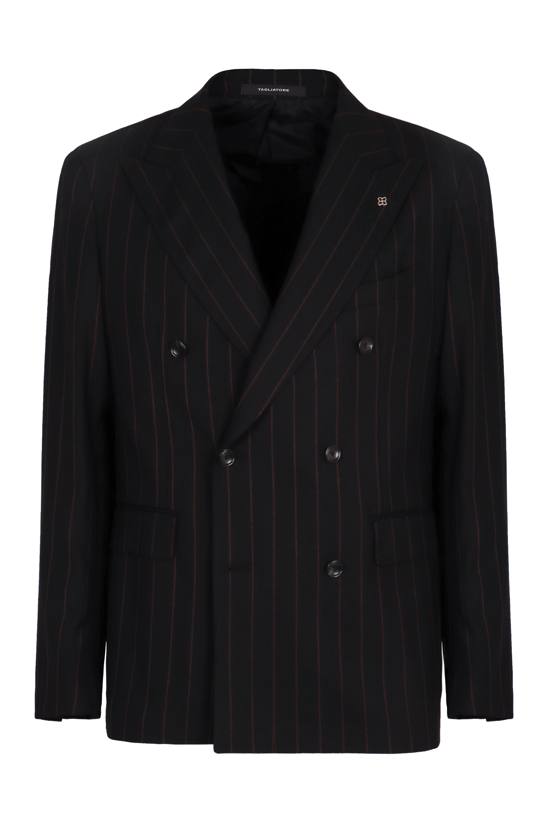 TAGLIATORE Two-Piece Wool Suit with Double-Breasted Jacket