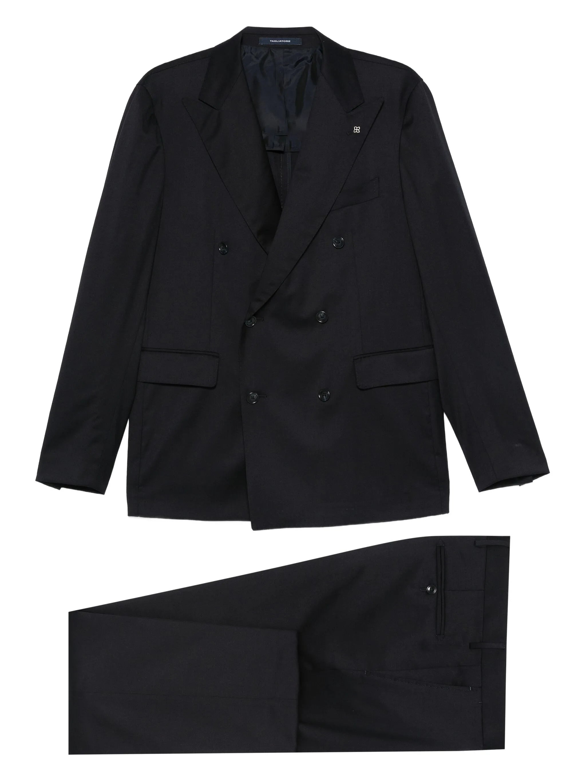 TAGLIATORE Double-Breasted Virgin Wool Suit