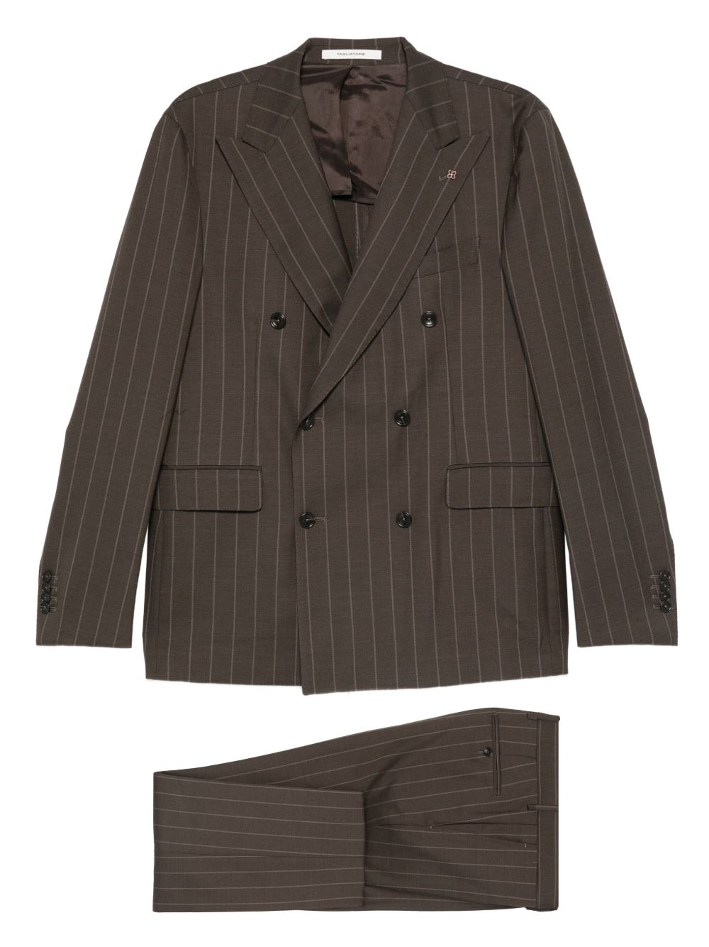 TAGLIATORE Striped Double-Breasted Suit for Men - FW25