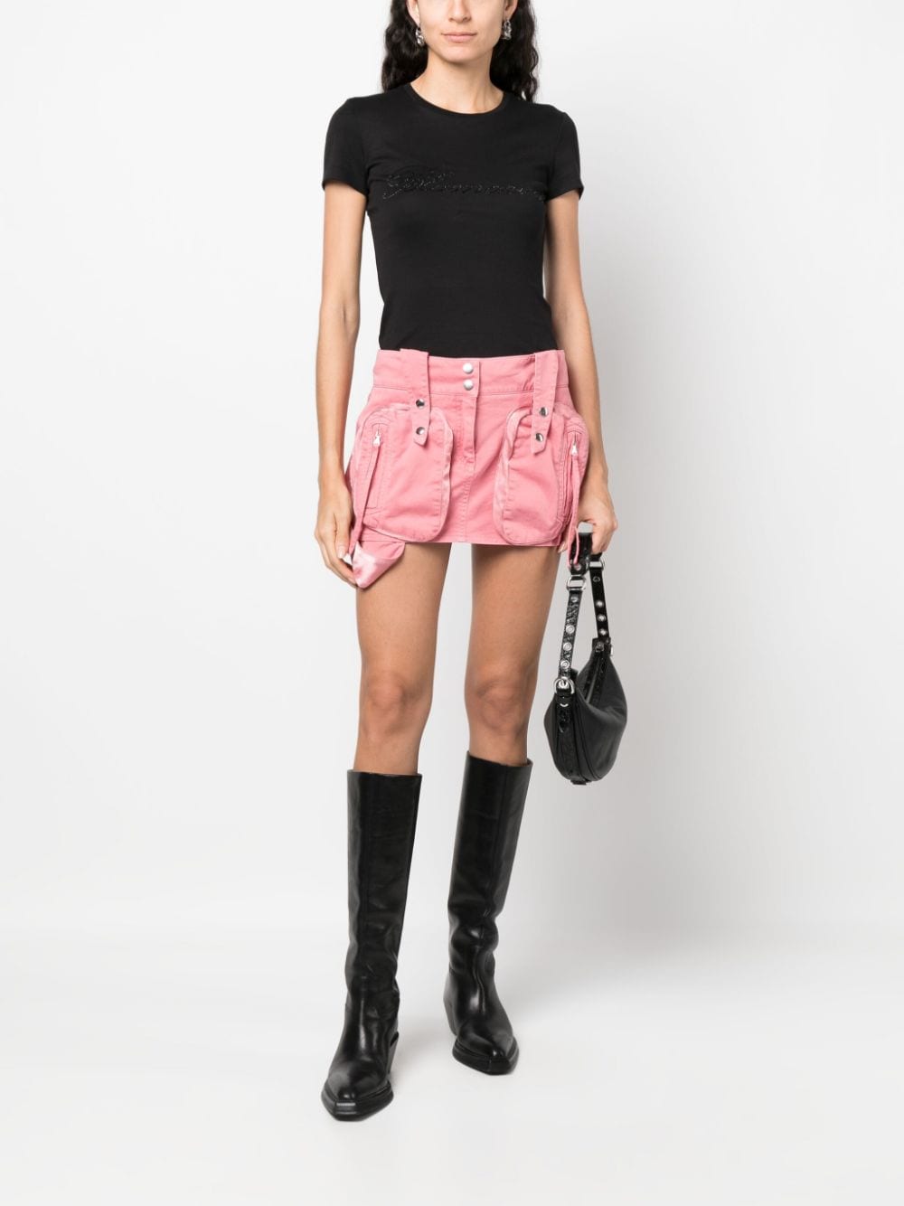 BLUMARINE Embellished Logo Cotton T-Shirt for Women