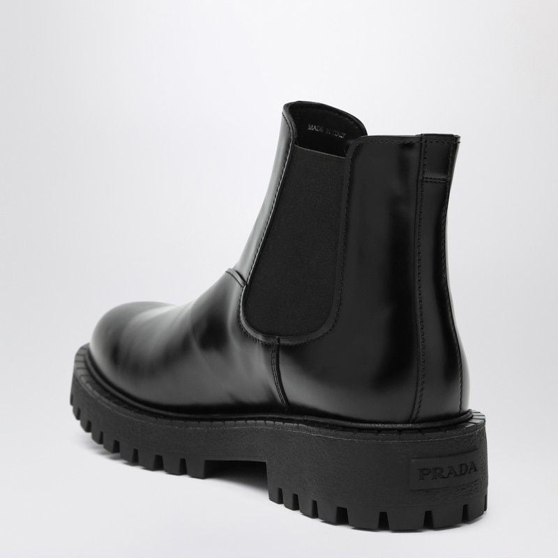 PRADA Men's Leather Ankle Boot - FW25