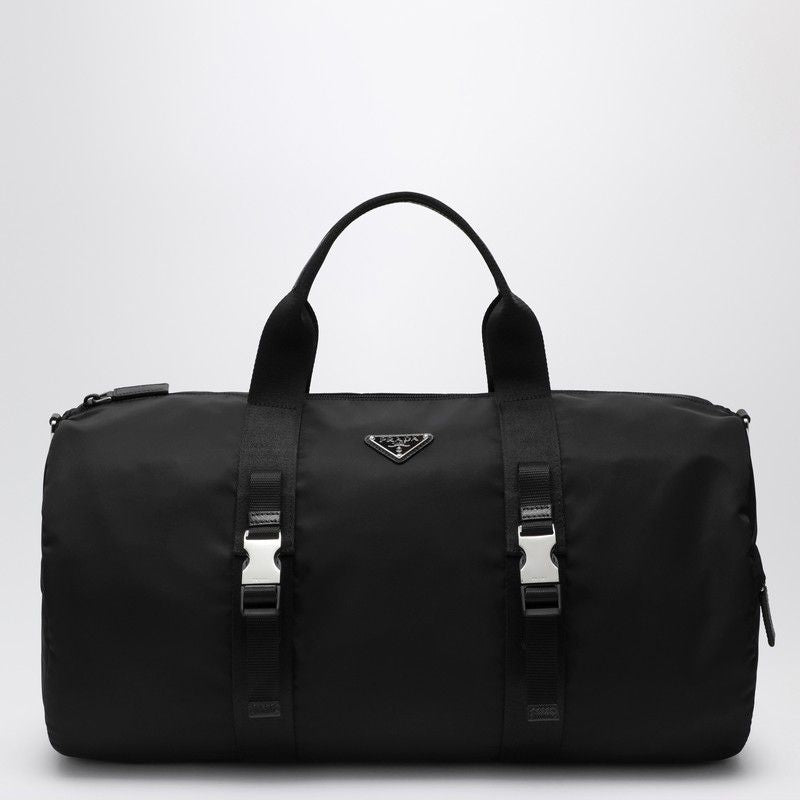 PRADA Re-Nylon Travel Handbag with Saffiano Accents
