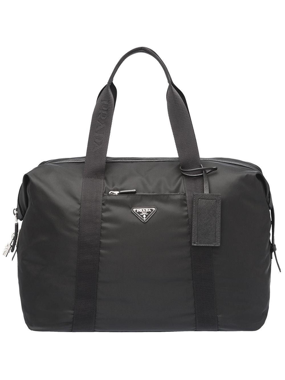 PRADA Re-Nylon and Saffiano Leather Duffle Handbag (W 44.5 x H 40 x D 24 CM)