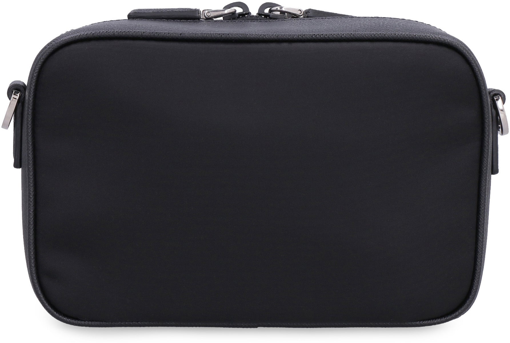 PRADA Leather and Nylon Crossbody Handbag