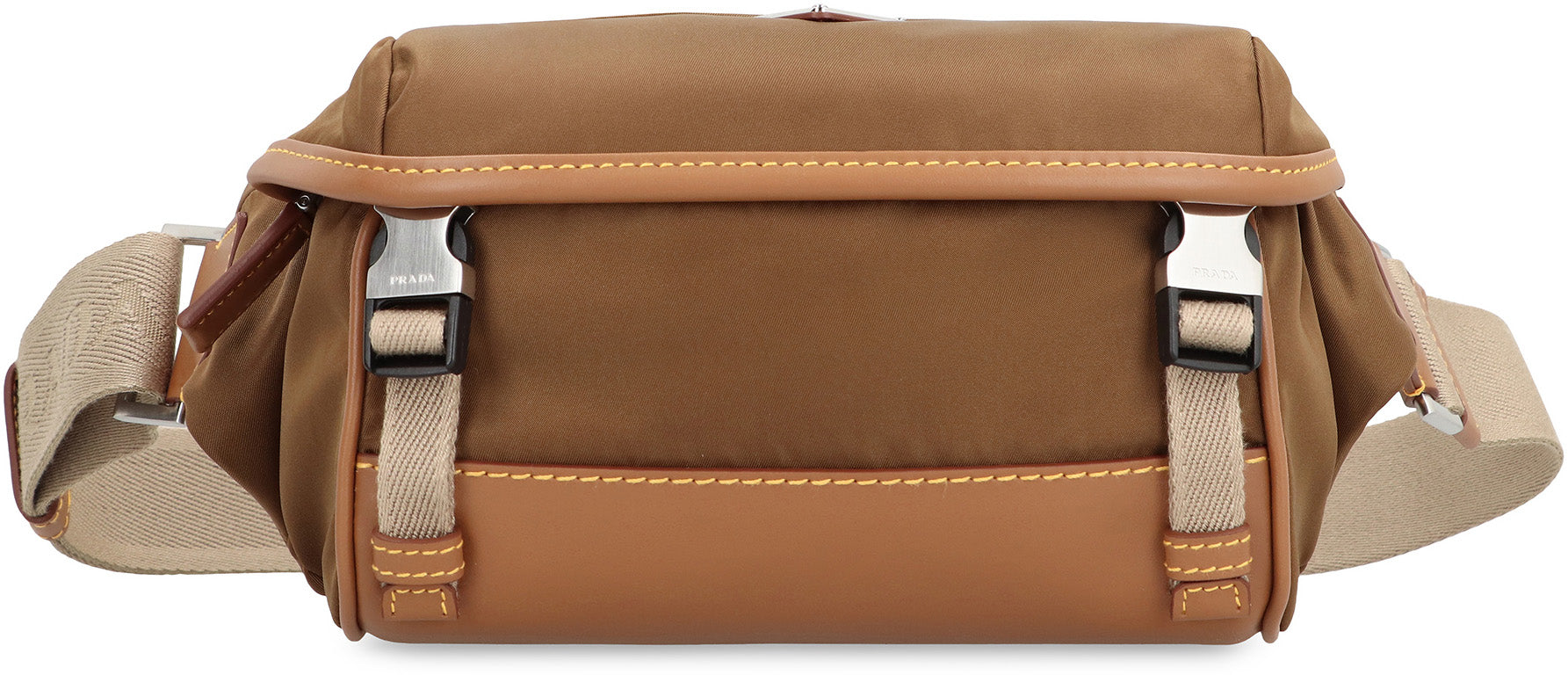 PRADA Messenger Handbag with Leather Accents - 20 cm x 12.5 cm