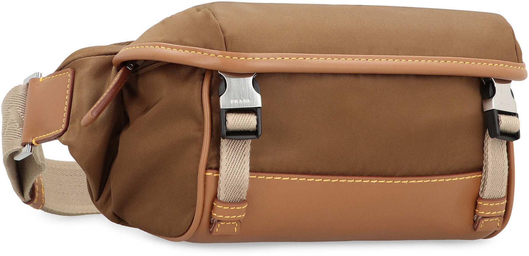 PRADA Messenger Handbag with Leather Accents - 20 cm x 12.5 cm