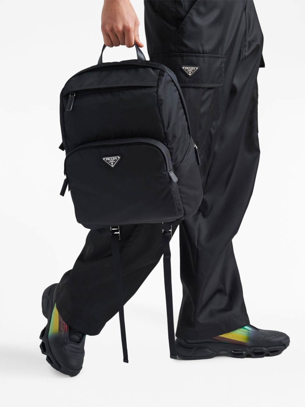 PRADA Re-Nylon and Leather Mini Backpack for Men