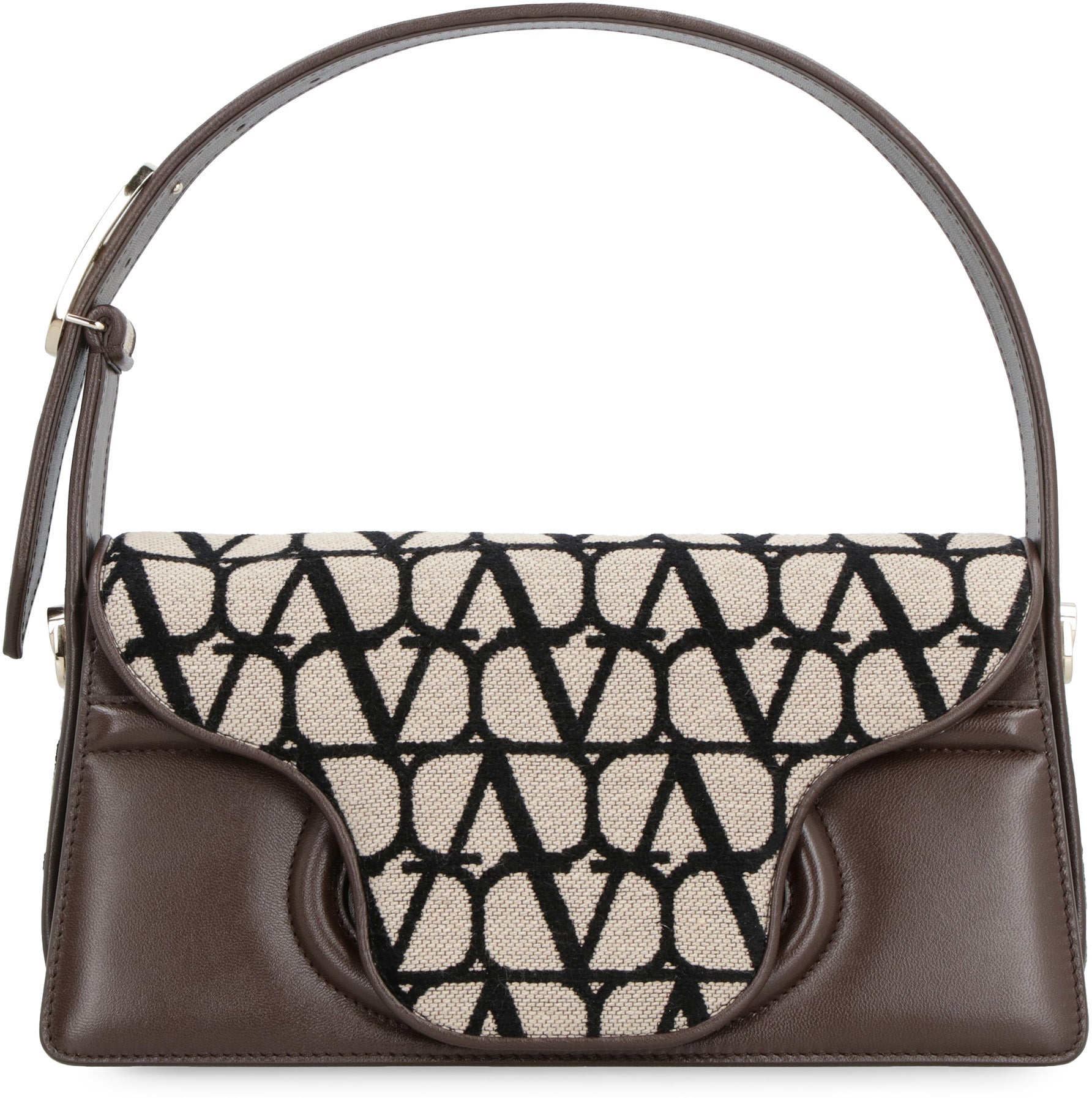 VALENTINO GARAVANI Le Grand Deuxieme Mini Leather and Printed Handbag