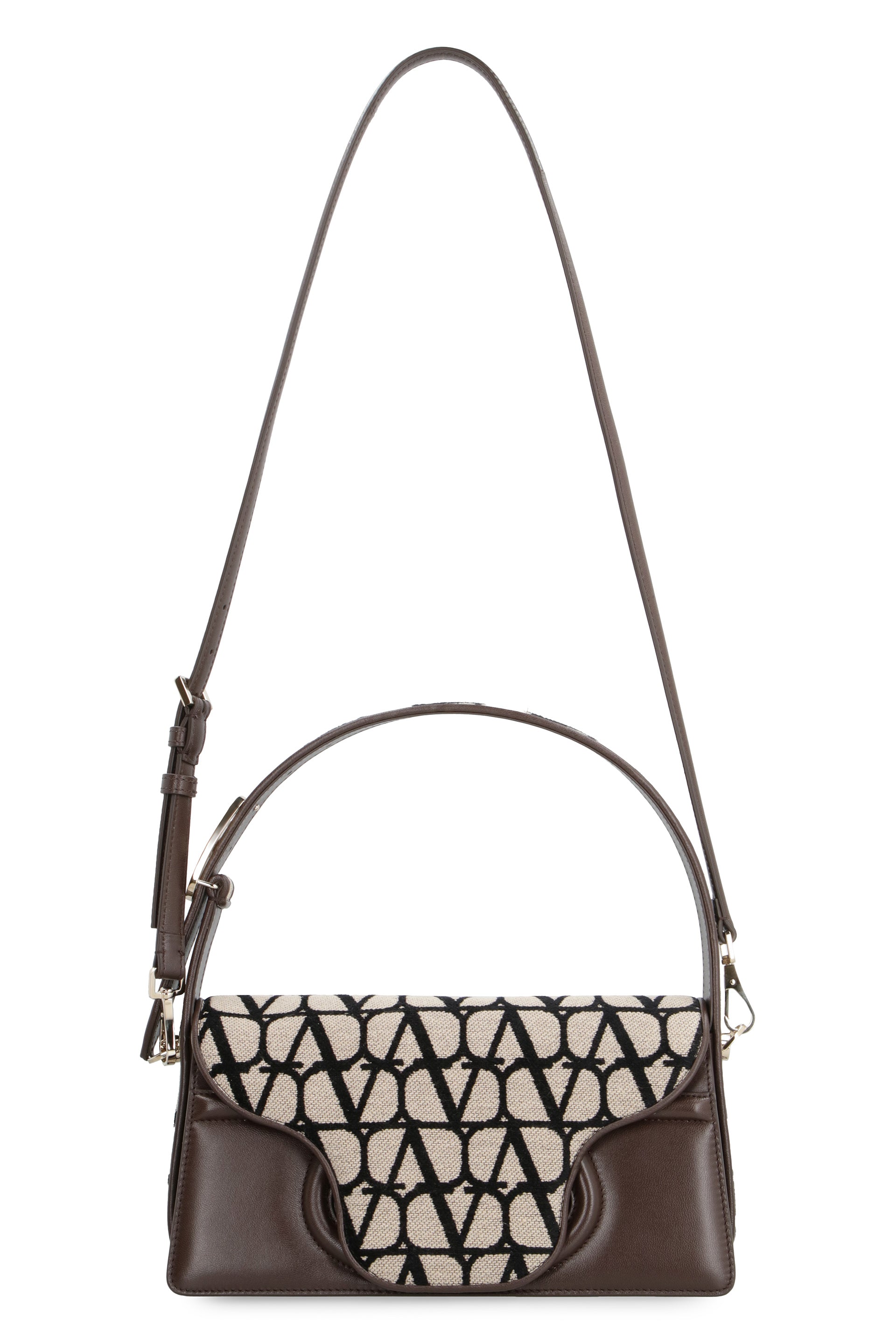 VALENTINO GARAVANI Le Grand Deuxieme Mini Leather and Printed Handbag