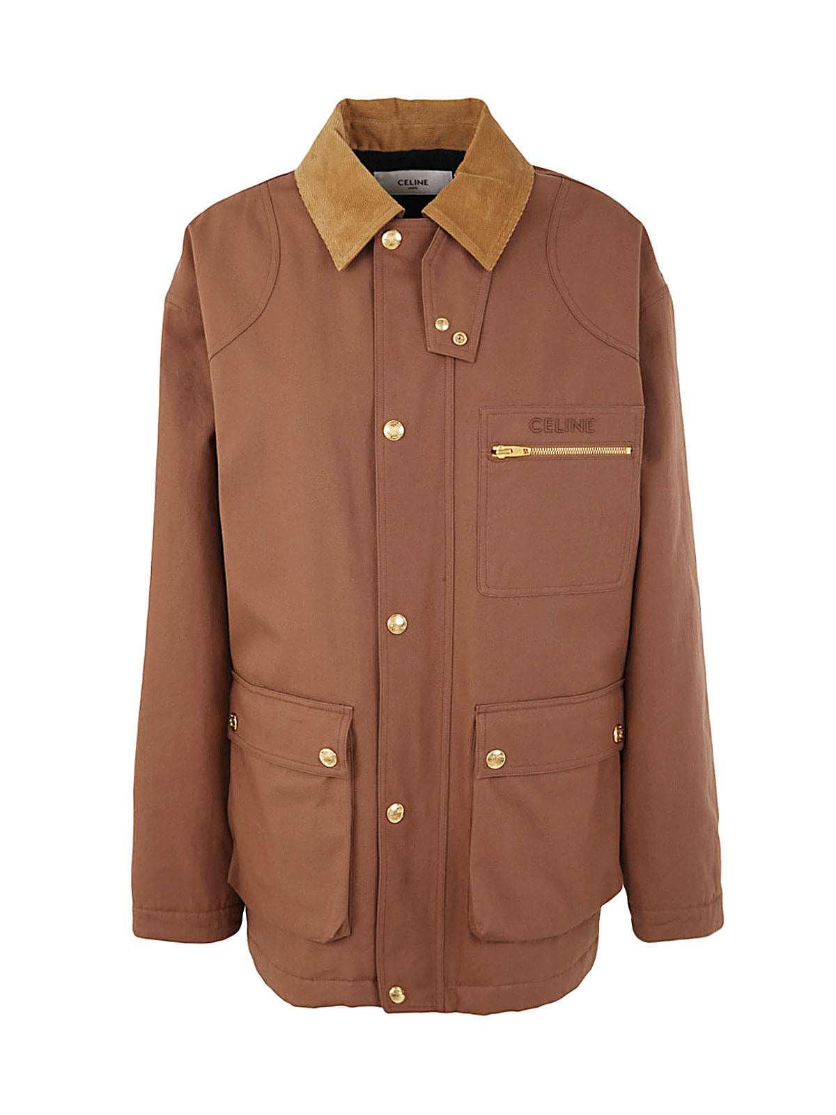 CELINE Women's Mini Parka Jacket - Workwear Style